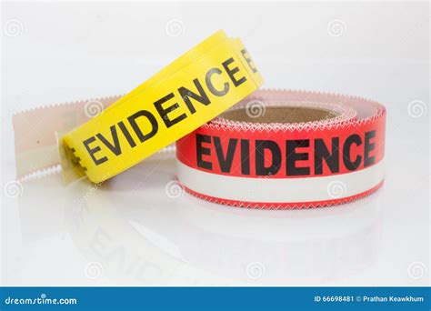 Red and Yellow Evidence Tape on White Background Stock Image - Image of ...