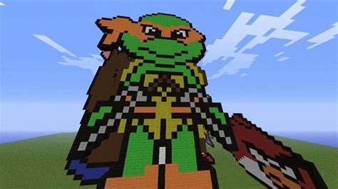 Minecraft Pixel Art-Ninja Turtle - YouTube