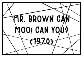 MR. BROWN CAN MOO! CAN YOU? (1970) Dr. Seuss Activity, Coloring Pages