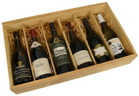 Gift Box Wooden Six Pack - Fine Wine Delivery