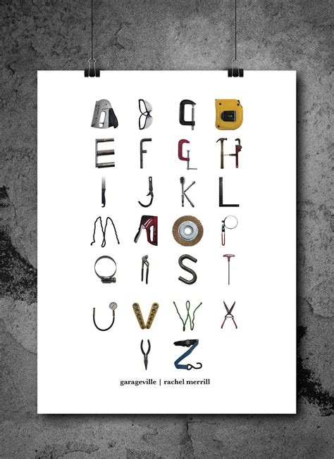 Print Design: Found Object Alphabet Poster :: Behance