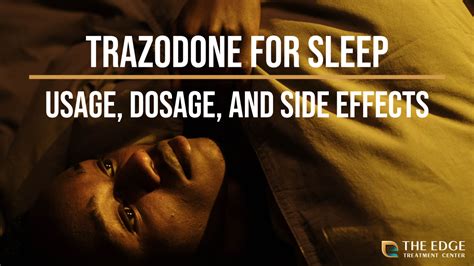 Trazodone for Sleep: Usage, Dosage, and Side Effects