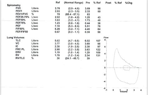 Pulmonary test results - anyone knows how to read it ? | Phoenix Rising ME / CFS Forums