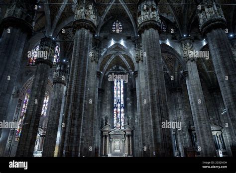 Gothic cathedral dark interior hi-res stock photography and images - Alamy