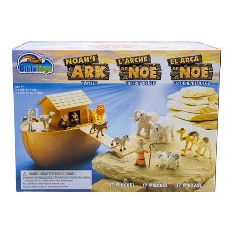 Buy Bible Toys Noah's Ark 17 Piece Playset with Noah, 14 Animals and ...