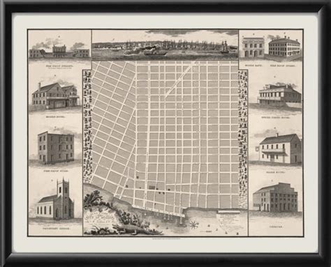 Mobile AL 1824 Restored Map | Vintage City Maps