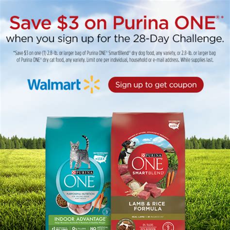 Walmart Coupon Alert: Save $3 on Purina ONE® Dog or Cat Food!