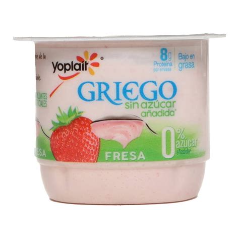 Yoghurt Yoplait Griego fresa sin azúcar bajo en grasa 145 g | Walmart