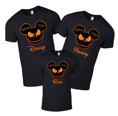 Disney Family Halloween Scary Face Custom T-Shirts | Family shirts ...