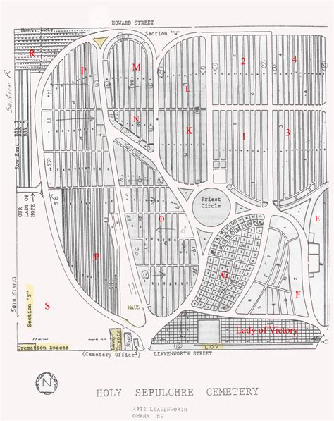 Holy Sepulchre Cemetery Michigan Map