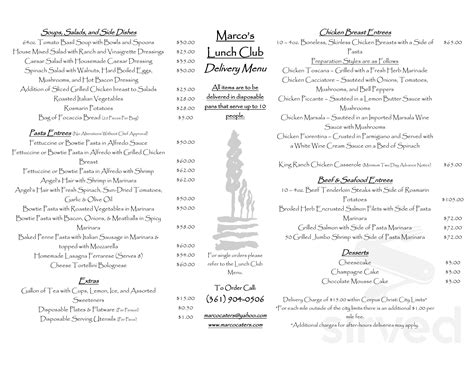 Marco & Co Catering LLC menu in Corpus Christi, Texas, USA