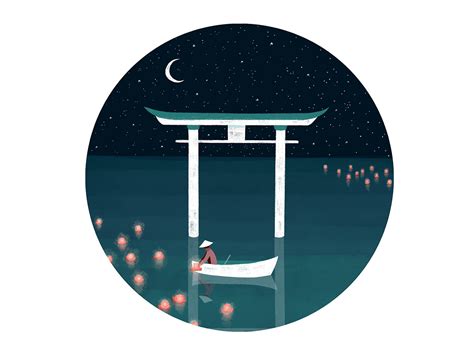 Torii Gate at Night by Harry Goldhawk on Dribbble