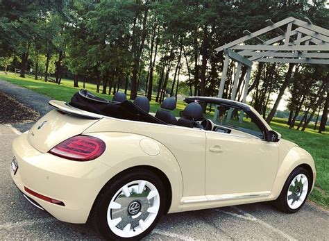 Beige Volkswagen Beetle Convertible