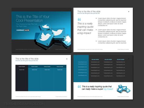 Twitter PPT slide decks for social media marketing – TrashedGraphics