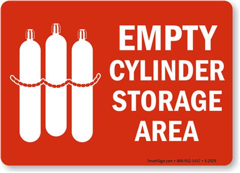 Empty Cylinder Storage Area Sign (Graphic), SKU: S-2029 - MySafetySign.com