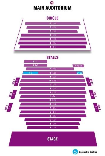 Garrick Main Auditorium Seating Plan