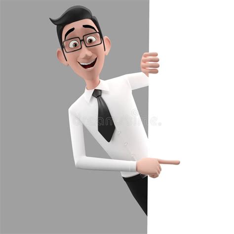 3d Funny Character, Cartoon Sympathetic Looking Business Man Stock ...