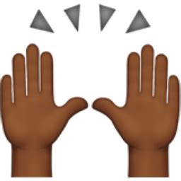 Raising Hands: Medium-Dark Skin Tone Emoji (U+1F64C, U+1F3FE)