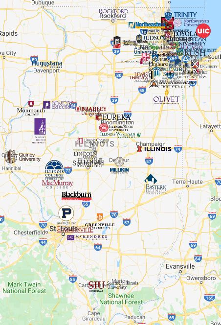 Colleges In Illinois Map - Alysia Margeaux