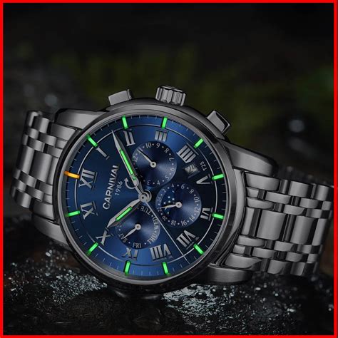 T25 tritium gas luminous Automatic Self Wind Men Watches Sapphire Moon phase Mechanical ...