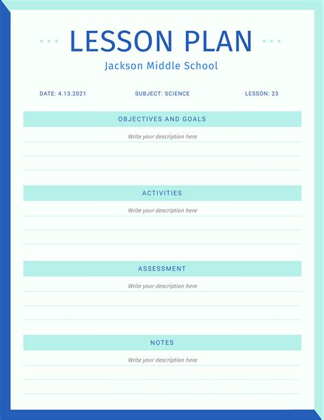 Free Printable Lesson Plan Templates [PDF, Word] Preschool,, 59% OFF