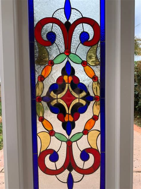 Decorative! Victorian Stained Glass Window (Insulated In Tempered Glass & Vinyl Framed)