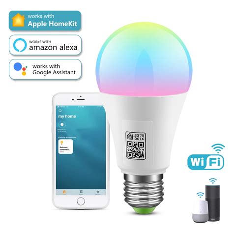 Apple Homekit WIFI LED Smart lamp 9W RGB Voice Control Smart Home Bulb Work With Dohome Apple ...