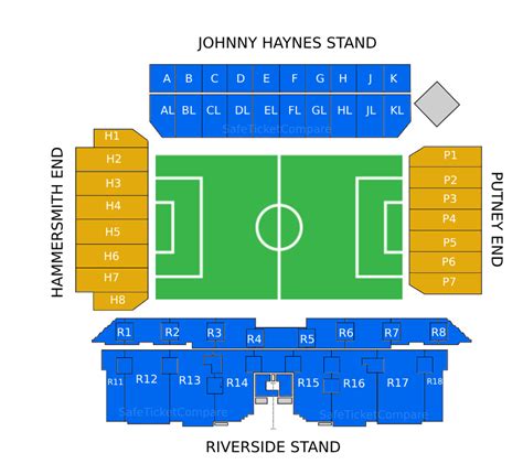 Craven Cottage Stadium (Fulham FC) Seating Map & Tickets ...