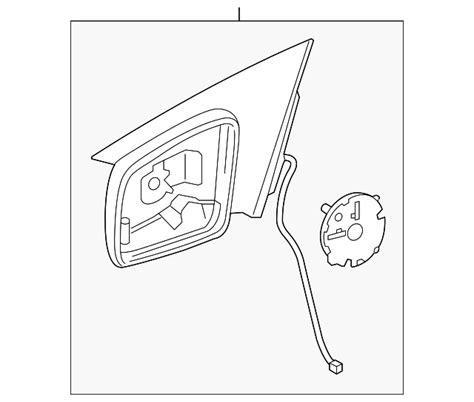 Mirror Assembly - Left - Part #117-810-19-00 | Mercedes Parts Center