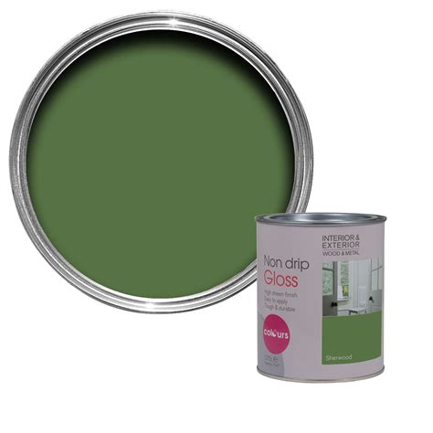 Colours Sherwood Gloss Wood & metal paint 0.75L | Departments | DIY at B&Q