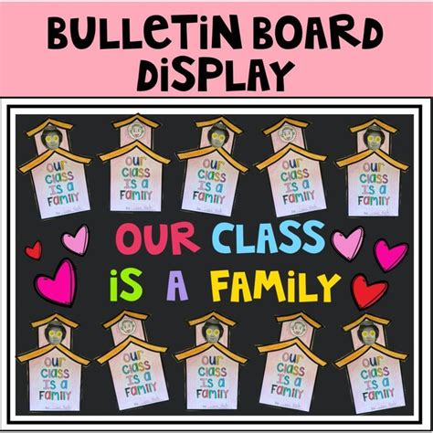 Our Class is a Family Flipbook Craftivity Writing Activity Bulletin Board Idea | Bulletin boards ...