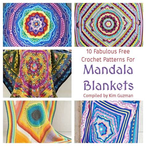 10 Fabulous Free Crochet Patterns for Mandala Blankets - CrochetKim™