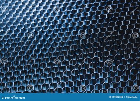 Blue Metallic Honeycomb Grid Texture Pattern Stock Photo - Image of pattern, honeycomb: 147022312