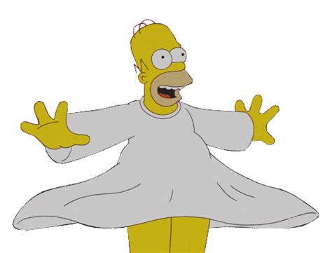 Excited Homer Simpson Sticker for iOS & Android | GIPHY