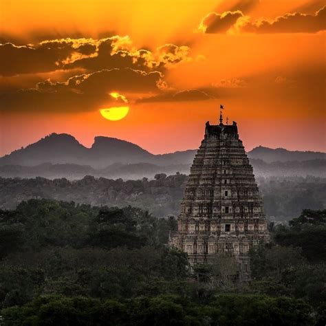 Sunset at Hampi , Karnataka , India. | Luoghi misteriosi, Luoghi, Tramonti