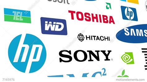 Tech Brands Logo Loop Stock Animation | 7165976