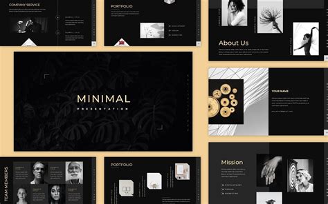 Clean Black Minimal Presentation PowerPoint Template