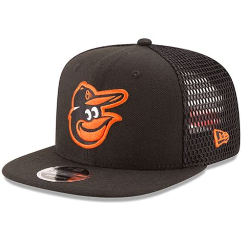 New Era Baltimore Orioles Black Mesh Fresh 9FIFTY Adjustable Hat