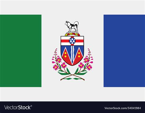 Flag canadian territory yukon Royalty Free Vector Image