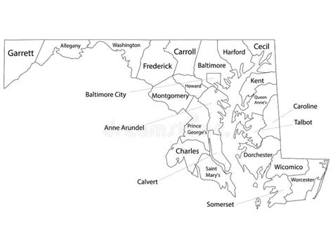 Maryland Counties Map Stock Illustrations – 408 Maryland Counties Map Stock Illustrations ...