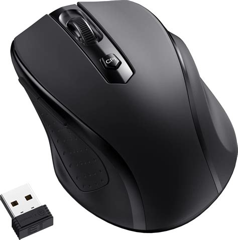 Wireless Mouse, LODVIE 2.4G Comfortable Wireless Computer Mouse for Laptop, 5 Adjustable 2400 ...