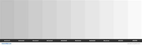 Tints of Silver #C0C0C0 hex color | Hex color palette, Hex colors, X11 color