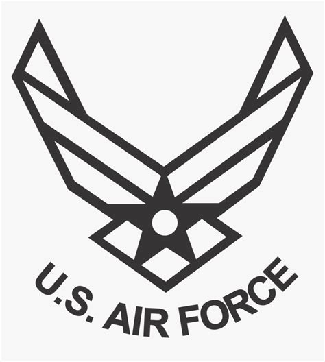 Us Air Force Logo Png - Us Air Force Logo Black And White, Transparent Png - kindpng