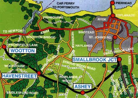 Isle of Wight: Havenstreet Railway map | Isle of wight, Heritage railway, Steam railway