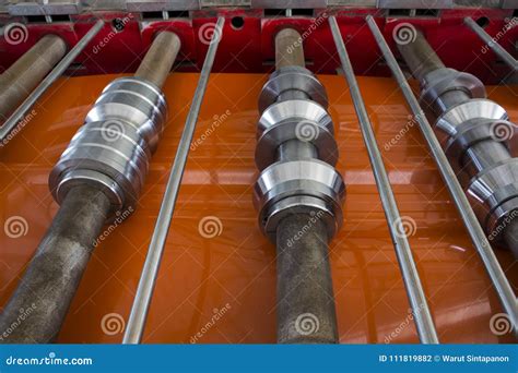 Metal Sheet in Rolling Process Stock Photo - Image of forming ...