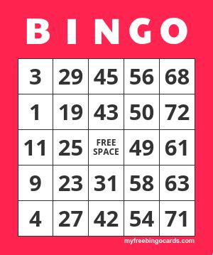 Free printable and virtual bingo card generator