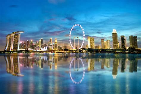 Singapore skyline at dusk | Stock image | Colourbox