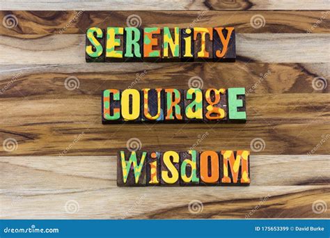 Serenity Prayer Strength Courage Wisdom Believe God Stock Image - Image ...