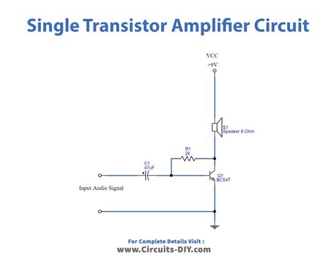 Simple Single Transistor Audio Amplifier Circuit