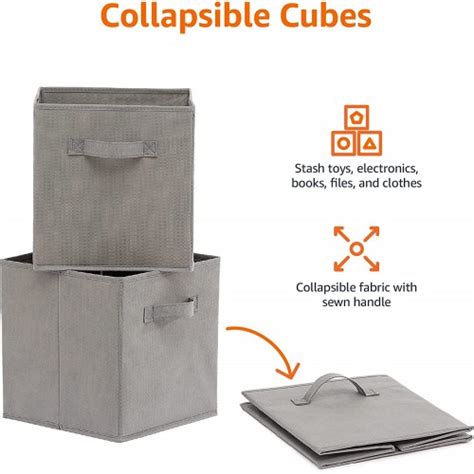 Collapsible Fabric Storage Cubes Organizer with Handles | Fabric ...